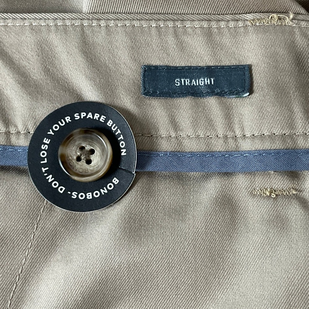 Bonobos Dress Pants Mens 34x34 Khaki Tan Cotton Stretch Straight Weekday Warrior - Picture 4 of 11